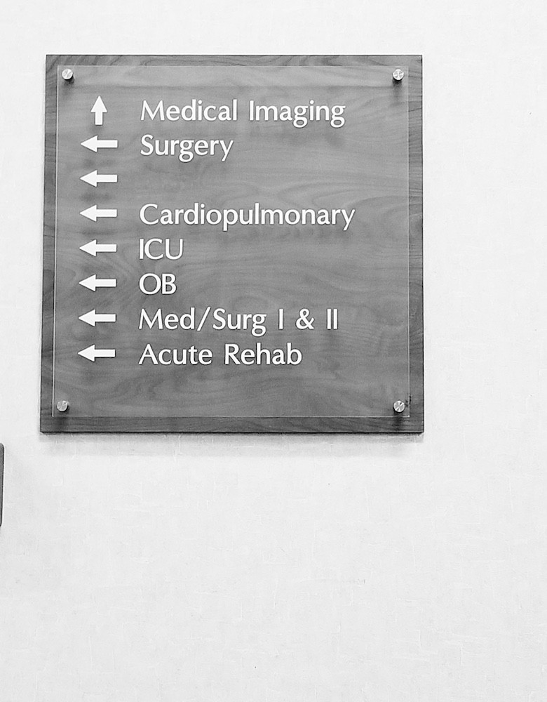 healthcare wayfinding signage Street Style Sign