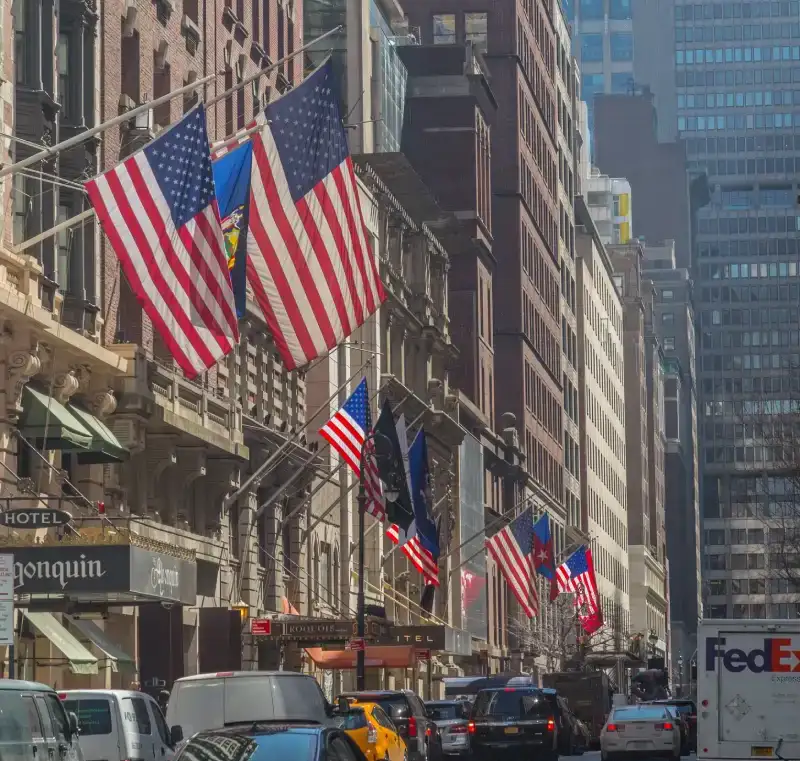 American flags nyc fourth of july