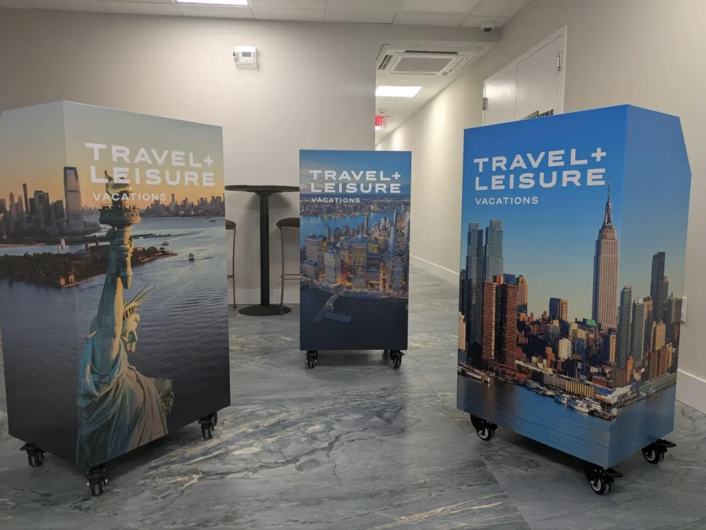 wrapped vallet stands - wrapping objects NYC