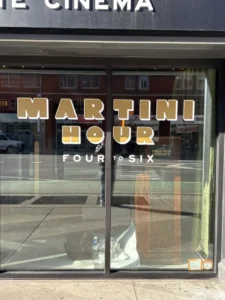Professionally installed storefront window graphics in New York City