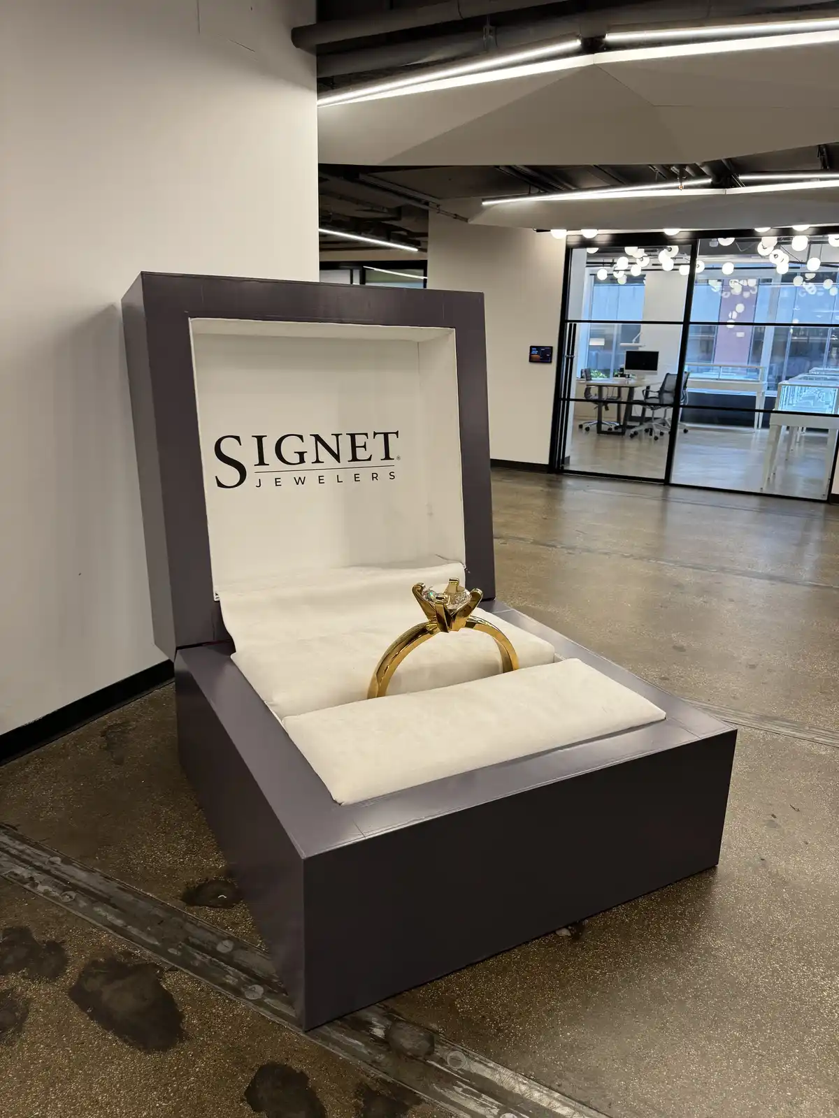 Interior cast vinyl box wrap for Signet (R2net), Manhattan, NY.