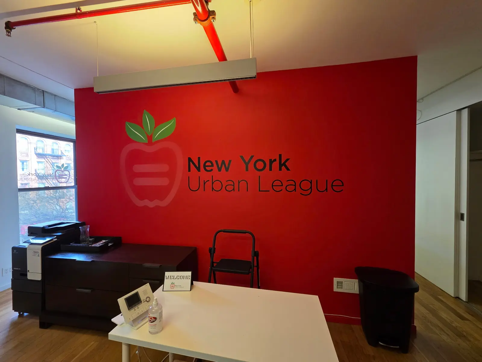 Interior cut vinyl wall graphic for NYUL, Manhattan, NY.