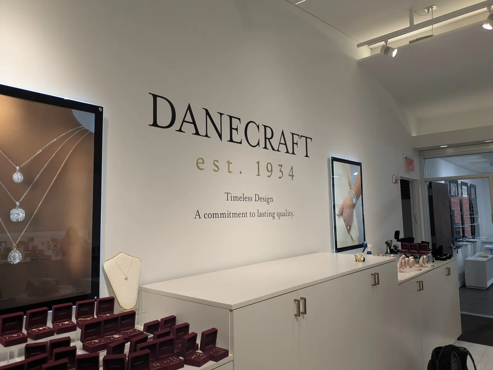 Pigmented Black and Gold Metallic Film Wall Lettering, Danecraft, Manhattan NY