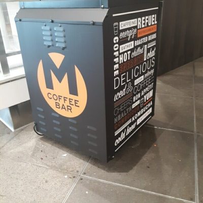 Custom Made Vinyl Signs for Coffee Bar in New York