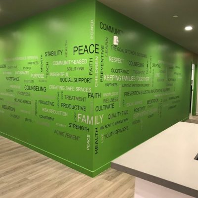 office murals and wall graphivs